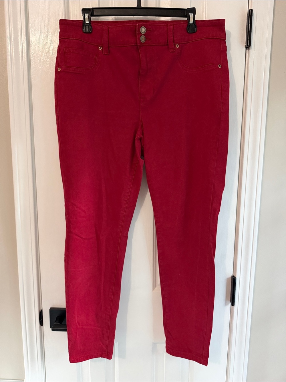 m jeans by maurices™ High Rise Red Double Button Jegging Made With REPREVE®